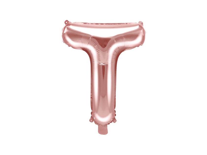 Ballon aluminium lettre T rose gold