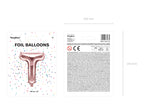 Ballon aluminium lettre T rose gold