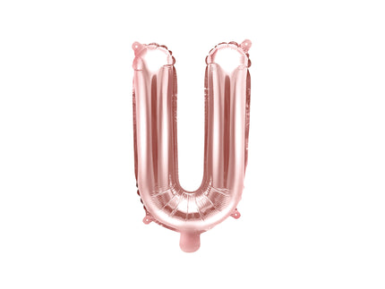 Ballon aluminium lettre U rose gold (35cm)
