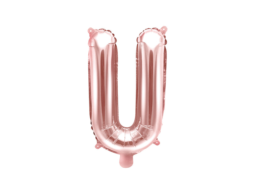 Ballon aluminium lettre U rose gold (35cm)