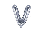 Ballon aluminium lettre V argenté (35cm)
