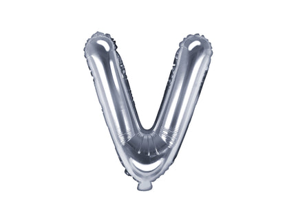 Ballon aluminium lettre V argenté (35cm)