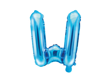 Ballon aluminium lettre W bleu (35cm)