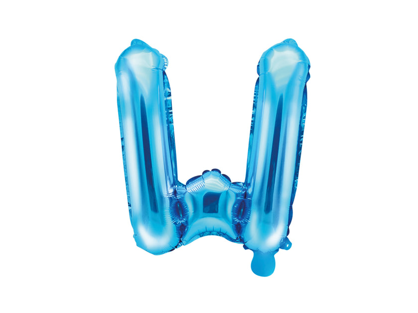 Ballon aluminium lettre W bleu (35cm)