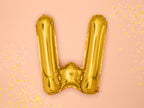 Ballon aluminium lettre W doré (35cm)