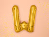 Ballon aluminium lettre W doré (35cm)