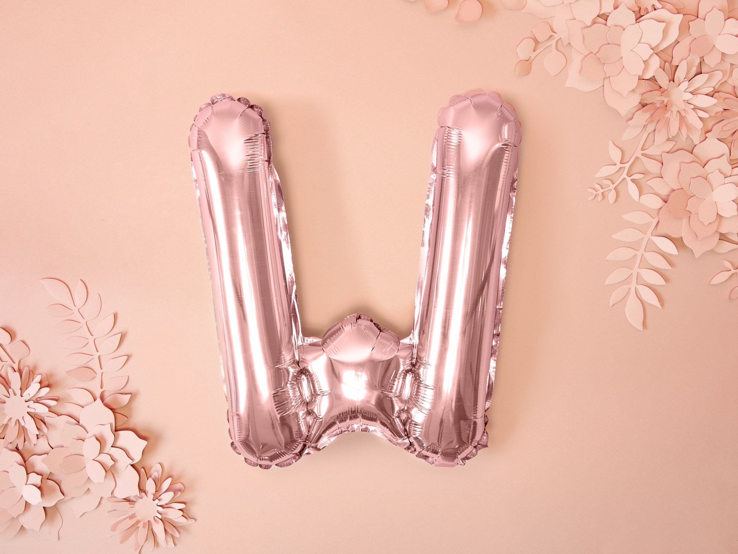 Ballon aluminium lettre W rose gold (35cm)