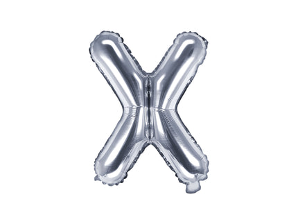 Ballon aluminium lettre X argenté (35cm)