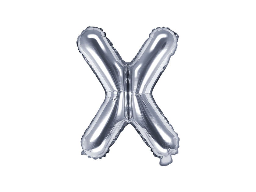 Ballon aluminium lettre X argenté (35cm)