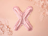Ballon aluminium lettre X rose gold (35cm)