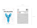 Ballon aluminium lettre Y bleu (35cm)