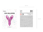 Ballon aluminium lettre Y rose foncé (35cm)