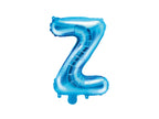 Ballon aluminium lettre Z bleu (35 cm)