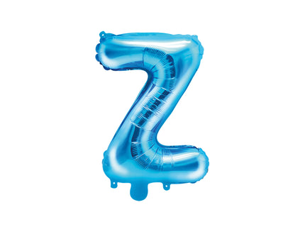 Ballon aluminium lettre Z bleu (35 cm)