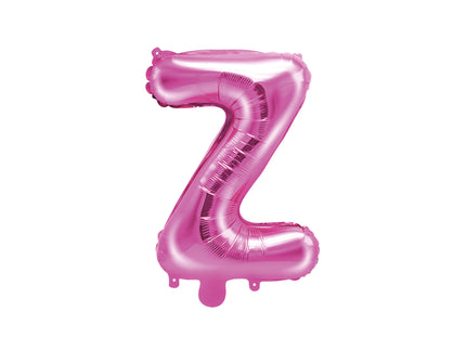 Ballon aluminium lettre Z rose foncé (35 cm)
