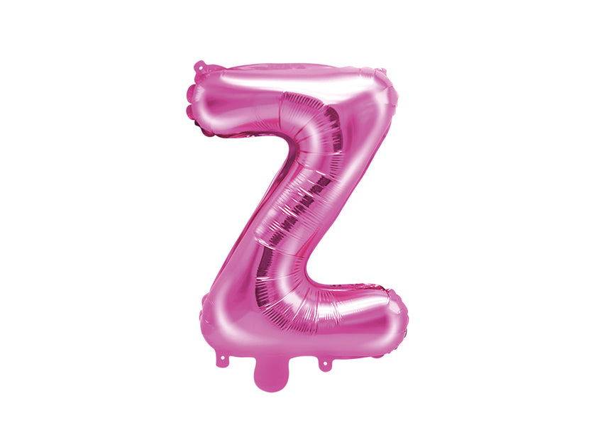 Ballon aluminium lettre Z rose foncé (35 cm)