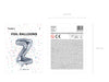 Ballon aluminium lettre Z argenté (35 cm)