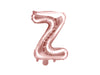 Ballon aluminium lettre Z rose gold (35 cm)