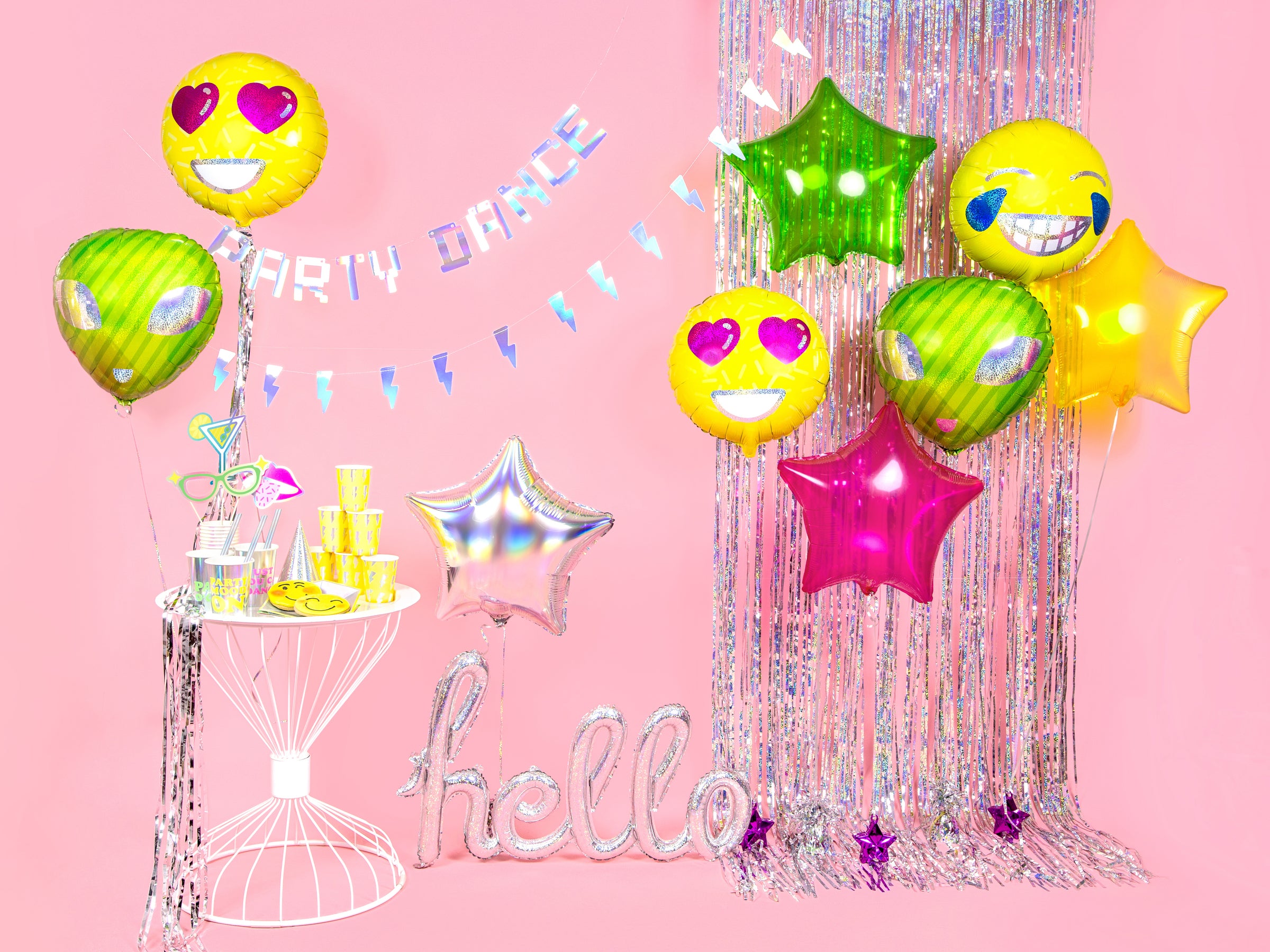 Ballon aluminium en forme d'étoile iridescente