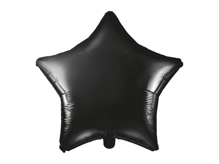 Ballon aluminium en forme d'étoile noir