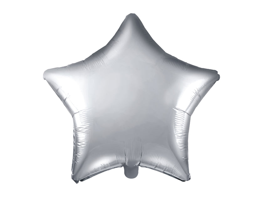 Ballon aluminium en forme d'étoile argenté