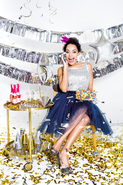 Ballon aluminium en forme d'étoile argenté