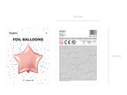 Ballon aluminium en forme d'étoile rose gold
