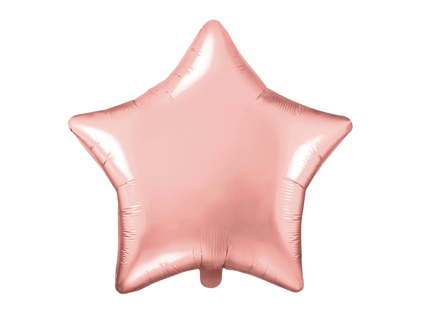 Ballon aluminium en forme d'étoile rose gold