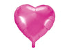 Ballon aluminium en forme de coeur rose foncé