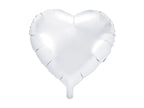 Ballon aluminium 45 cm en forme de cœur blanc