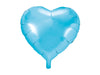 Ballon aluminium en forme de coeur bleu ciel