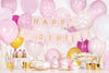 6 ballons transparents avec nuages blancs (30 cm)