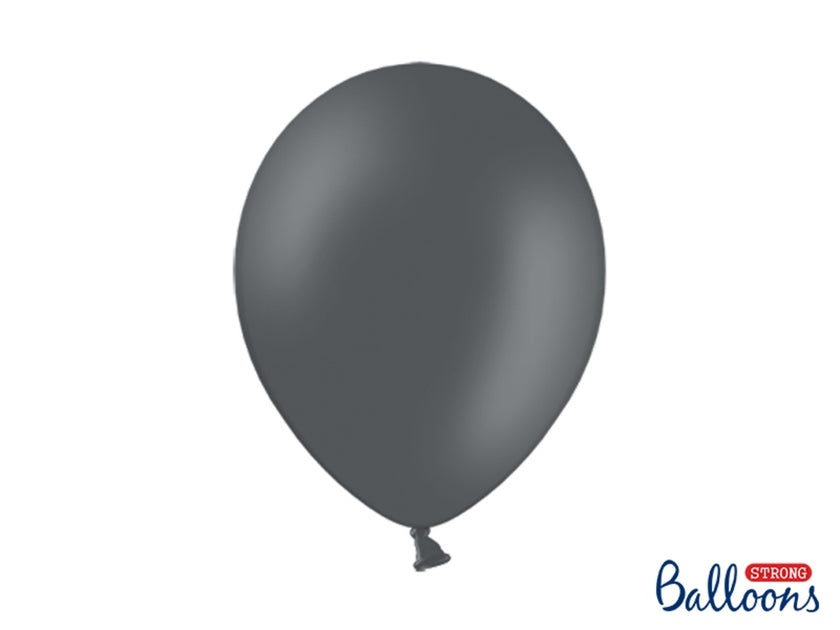 10 ballons extra résistants gris (30 cm)