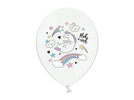 6 ballons en latex licorne (30cm) - Unicorn Collection