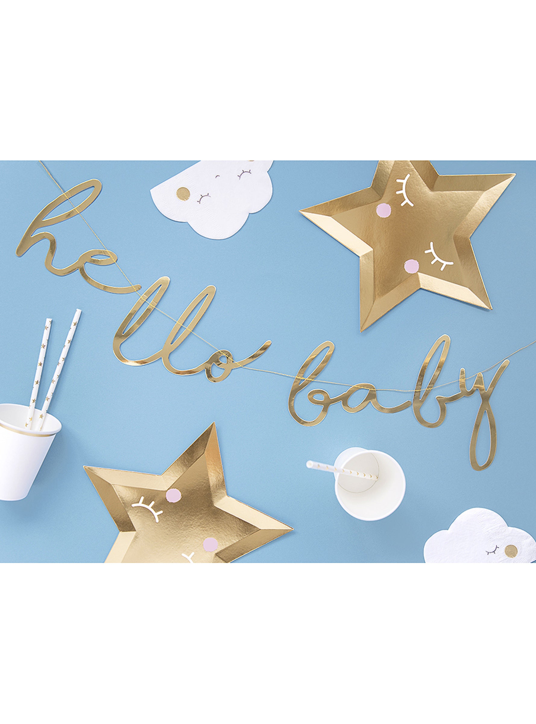 Guirlande dorée Hello Baby - Little Star