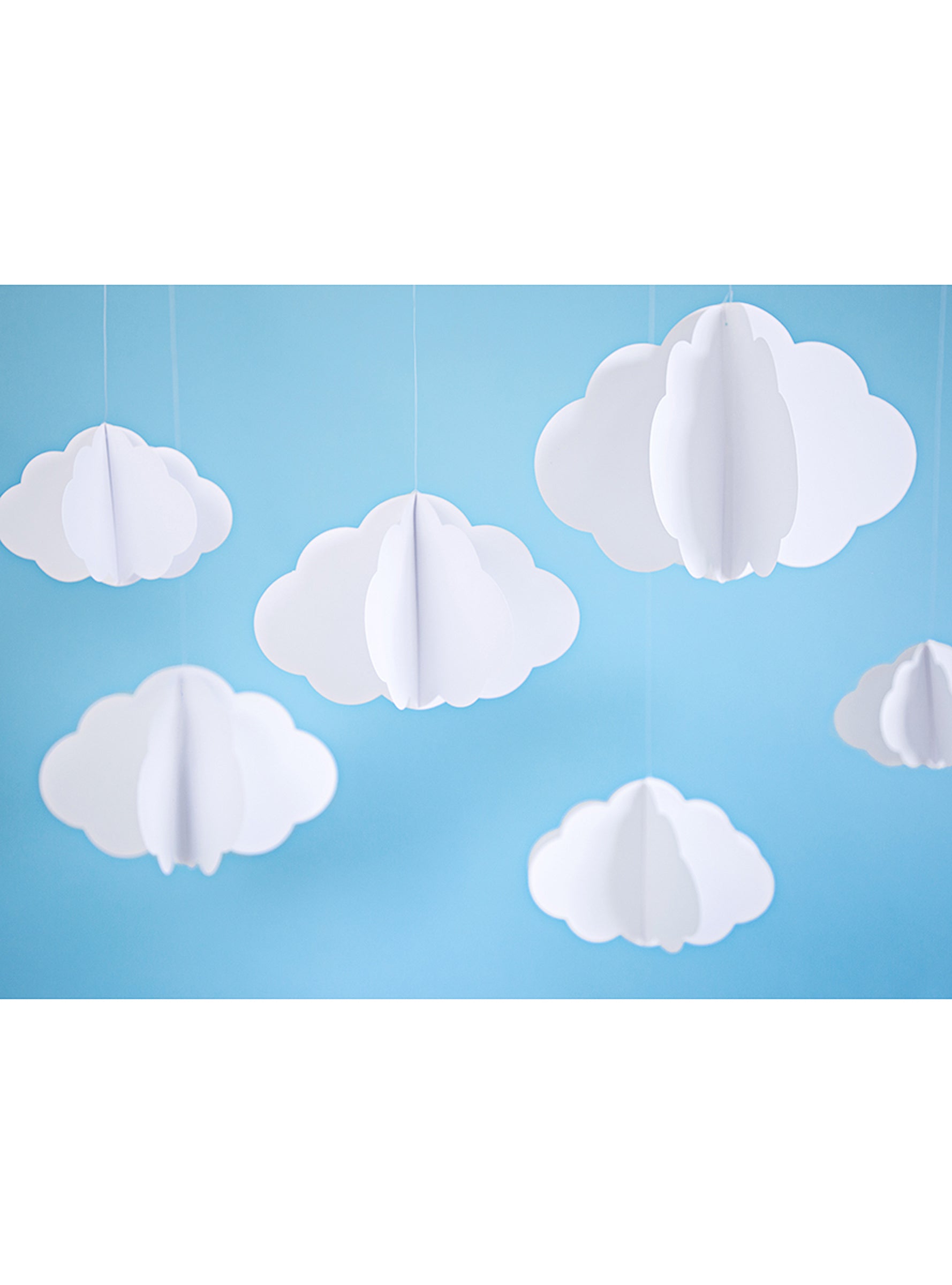 3 nuages e papier à suspendre - Golden Sky