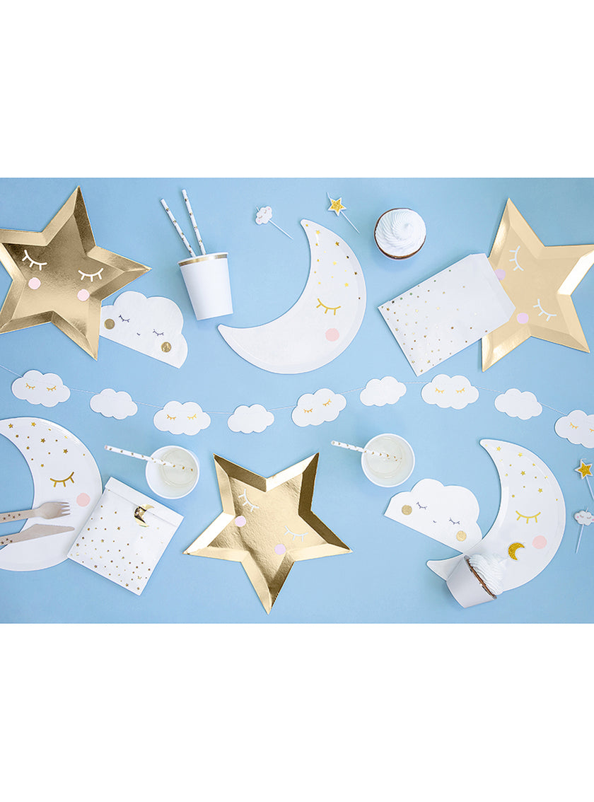 Guirlande nuages avec  cils - Little Star