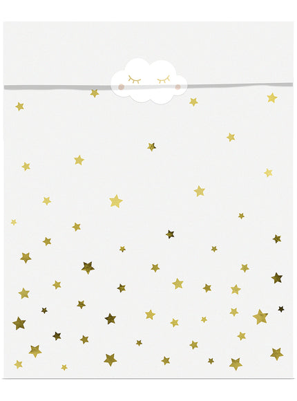6 sacs à bonbons avec étoiles et lunes - Golden Sky