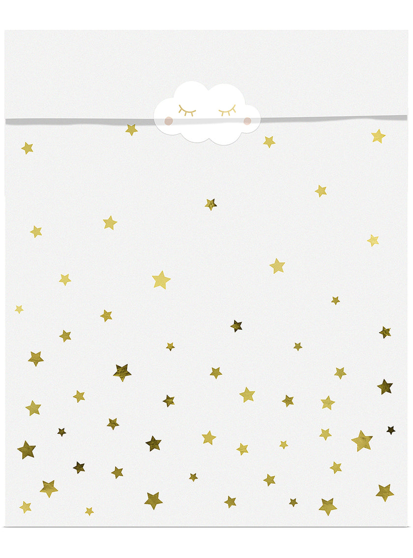 6 sacs à bonbons avec étoiles et lunes - Golden Sky