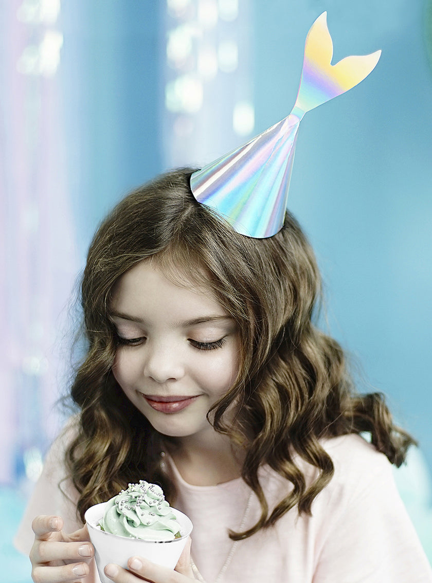 Chapeaux queue de sirène iridescents - Iridescent Mermaid - 6 unités