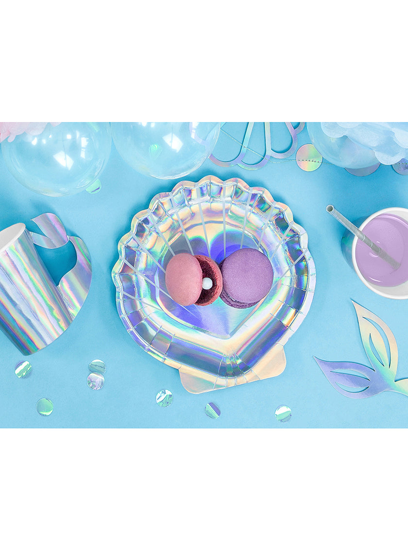 Assiettes en forme de coquillage iridescent - Iridescent Mermaid