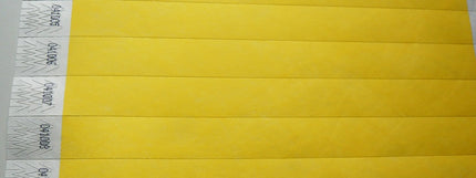 bracelet en tyvek sans marquage jaune fluo 19mm