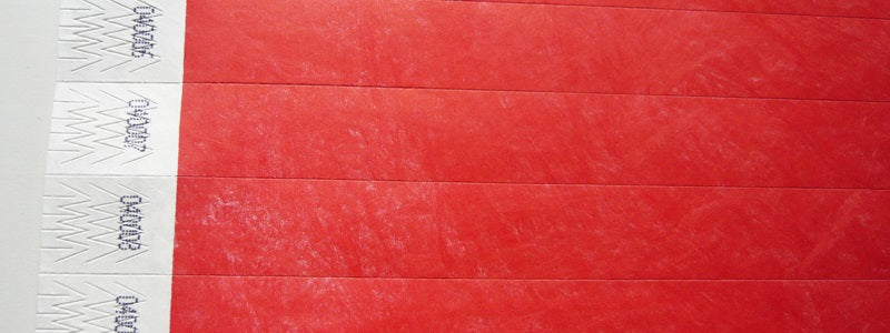 bracelet en tyvek sans marquage rouge 19mm