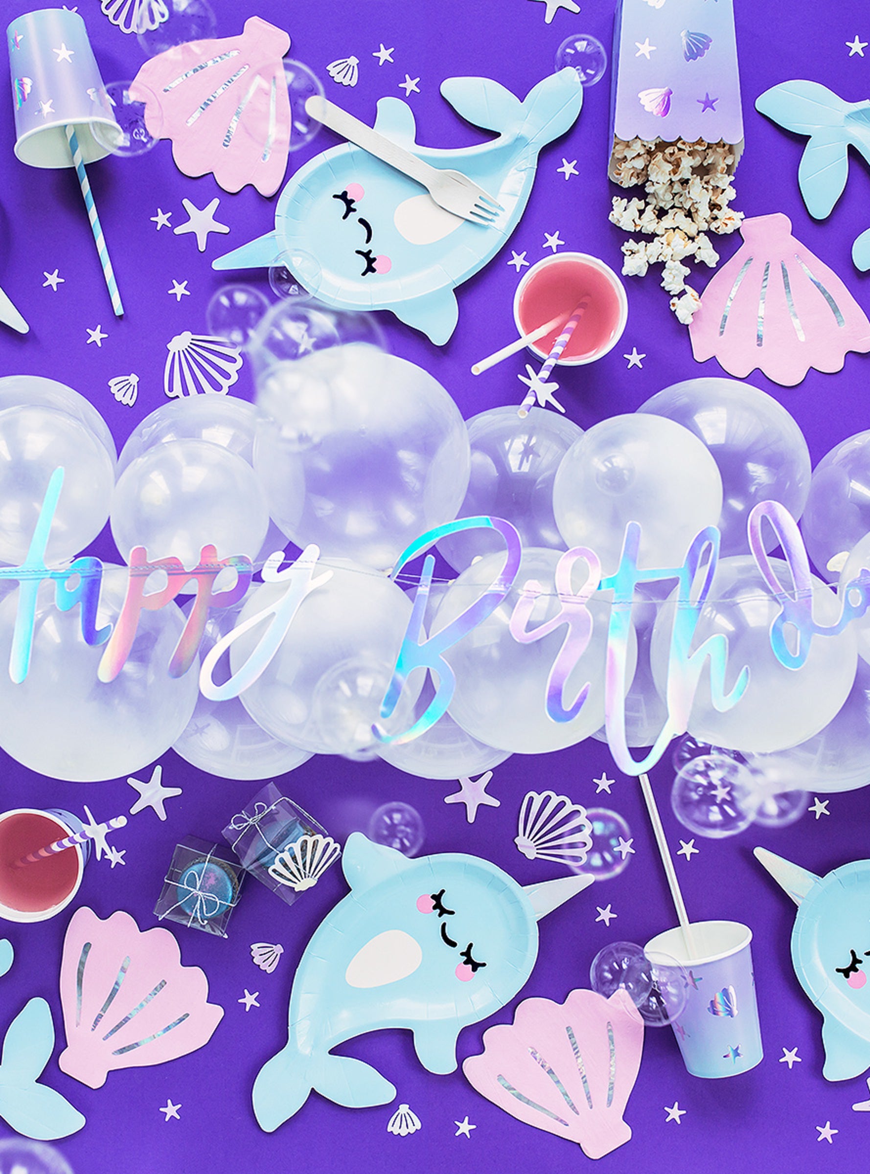 20 Serviettes en papier cocktail coquillage (13 cm)