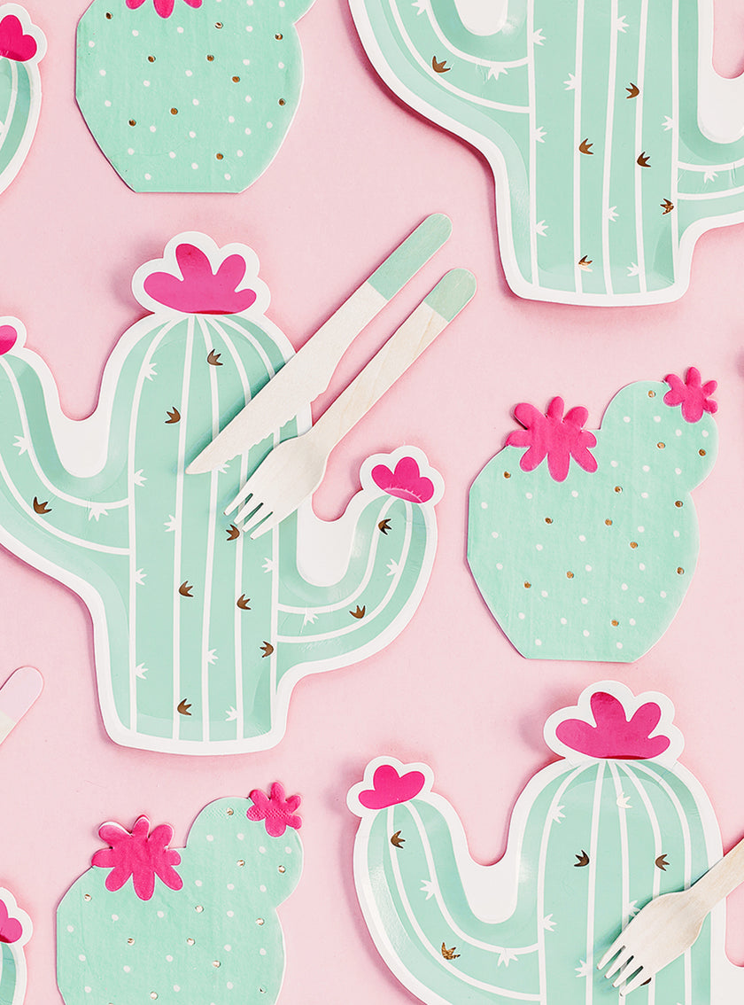20 Serviettes en papier cocktail cactus (11 cm)