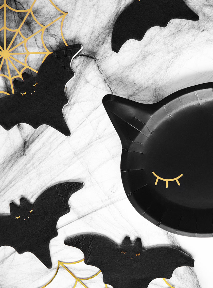 20 Serviettes en papier cocktail chauve-souris (16 cm)