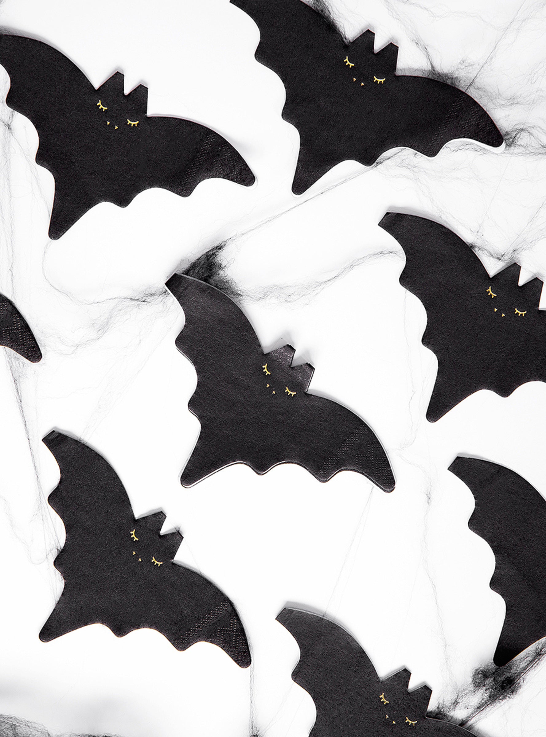 20 Serviettes en papier cocktail chauve-souris (16 cm)