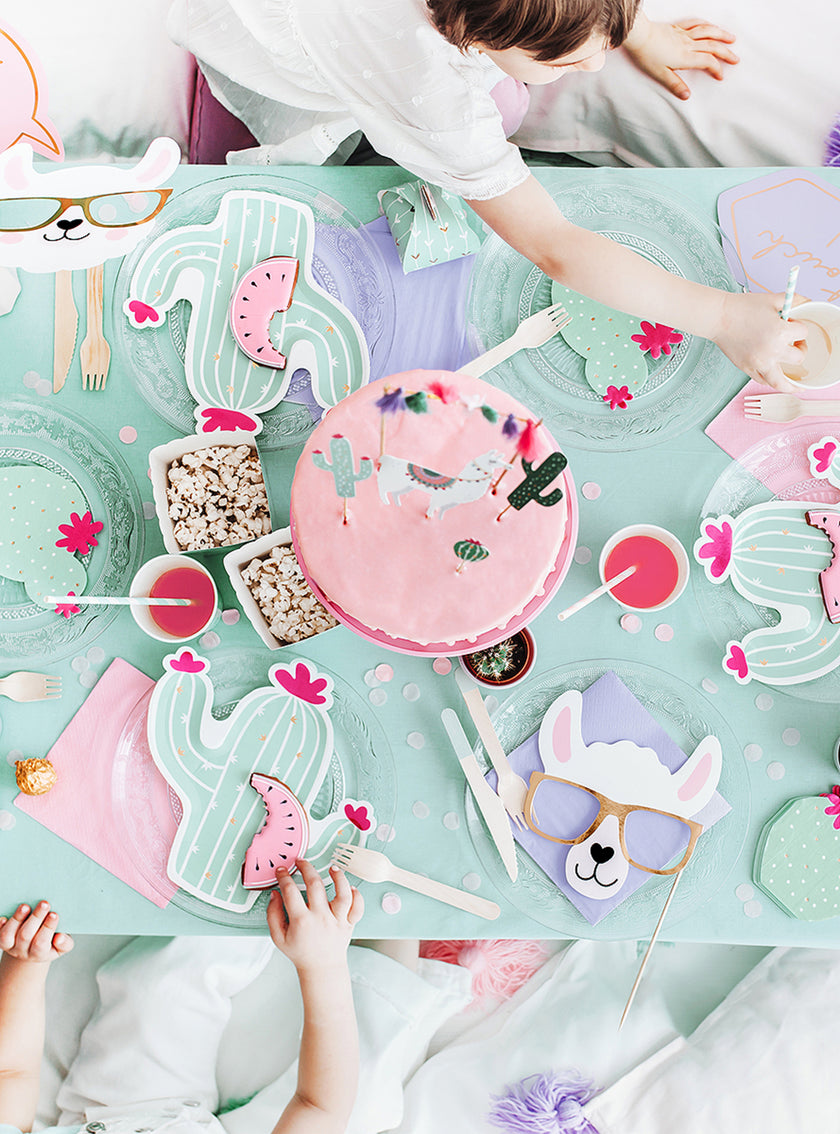 6 assiettes cactus (23 cm) - lama Party