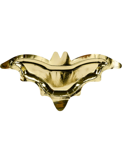 6 assiettes chauve-souris doré (37 cm)