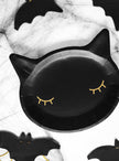 6 assiettes chat noir (22 cm)